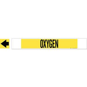 BRADY 5736-HPHV Pipe Marker Oxygen Yellow 8 Inch Or Greater | AA6MXJ 14H943
