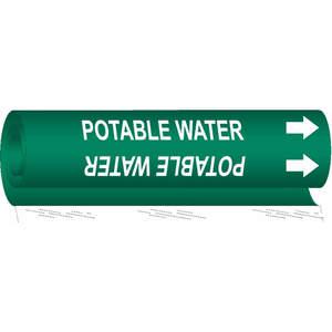 BRADY 5744-I Pipe Marker Potable Water 1-1/2 To 2-3/8 In | AA6MXW 14H954