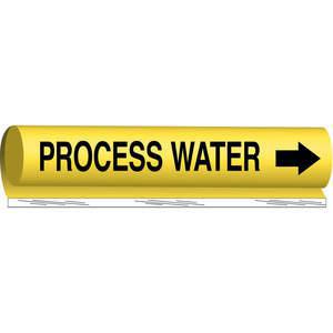 BRADY 5746-II Pipe Marker Process Water 2-1/2 To 7-7/8 In | AA6MYB 14H959