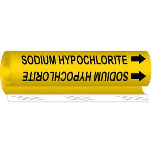 BRADY 5761-I Pipe Marker Sodium Hypochlorite Yellow | AA6MYW 14H977