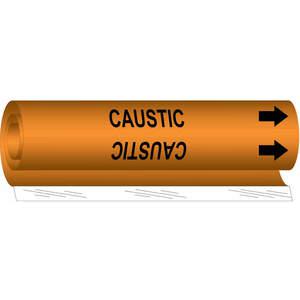 BRADY 5806-O Pipe Marker Caustic | AF8BMB 24VC26