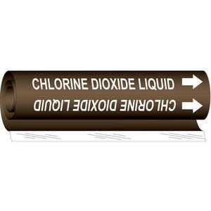 BRADY 5812-II Pipe Marker Chlorine Dioxide Liquid | AF8BXA 24VE48