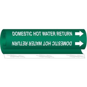BRADY 5816-O Pipe Marker Domestic Hot Water Return | AF8BMR 24VC40