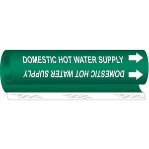 BRADY 5817-II Pipe Marker Domestic Hot Water Supply | AF8BXM 24VE59