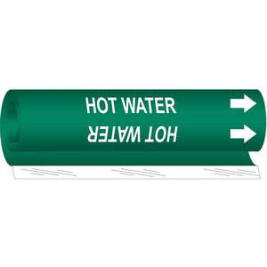 BRADY 5830-II Pipe Marker Hot Water | AF8BYF 24VE77