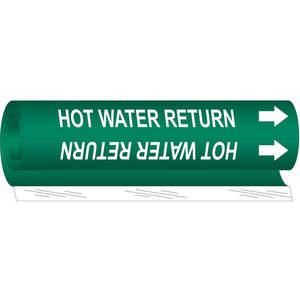 BRADY 5831-II Pipe Marker Hot Water Return | AF8BYH 24VE79