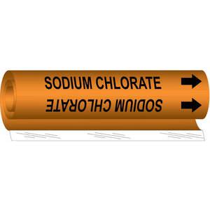 BRADY 5848-I Pipe Marker Sodium Hypochlorite | AF8BVC 24VE04