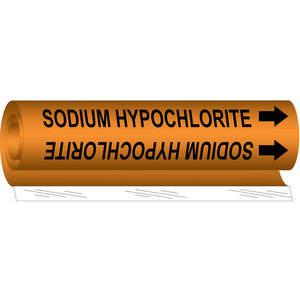 BRADY 5848-O Pipe Marker Sodium Hypochlorite | AF8BQA 24VC95