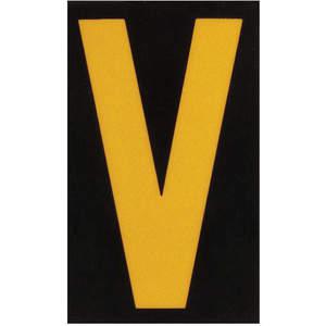 BRADY 5890-V Reflective Numbers And Letters V - Pack Of 25 | AA6THR 14V798