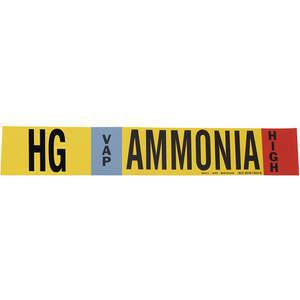 BRADY 57964 Ammonia Pipe Marker Hg 3/4 To 2-1/2in | AF6BMX 9W482