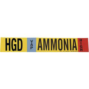 BRADY 90425 Ammoniak-Rohrmarkierer Hgd 1 bis 2-1/2 Zoll – 4er-Pack | AF4WGK 9MDN7