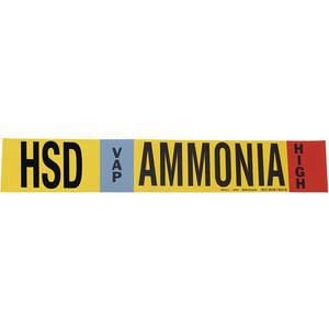 BRADY 90427 Ammonia Pipe Marker Hsd 1 To 2-1/2 Inch - Pack Of 4 | AF3TWY 8CX91