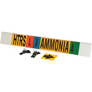 BRADY 59929 Ammonia Pipe Marker Htrs 8 Inch And Above | AF4WAF 9MC01
