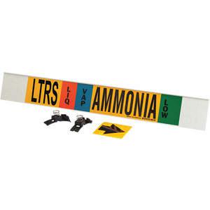 BRADY 59934 Ammonia Pipe Marker Ltrs 8 Inch And Above | AF6CMY 9WN81