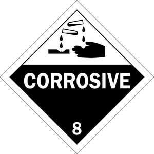 BRADY 63454 Vehicle Placard Corrosive | AF2CBP 6R676