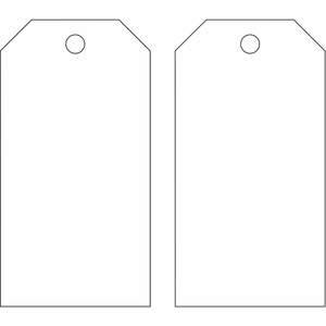 BRADY 65349 Blank Tag 5-3/4 x 3 Inch White Metric - Pack Of 25 | AA7HER 15Y686