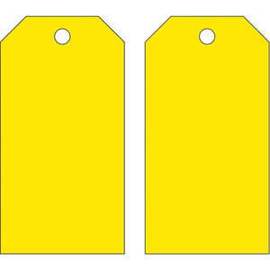 BRADY 76197 Blank Tag 5-3/4 x 3 Inch Yellow Metric - Pack Of 25 | AF6AQT 9UD31