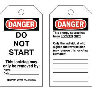 BRADY 65523 Danger Tag 5-1/2 x 3 Inch Hd Polyester - Pack Of 25 | AA7HCJ 15Y633
