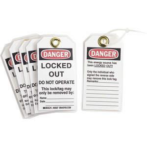 BRADY 65527 Danger Tag 5-1/2 x 3 Inch Hd Polyester - Pack Of 25 | AF2FRM 6T800