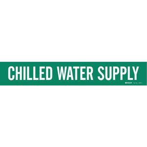 BRADY 7047-1 Pipe Marker Chilled Water Supply Green | AE9TEU 6M494