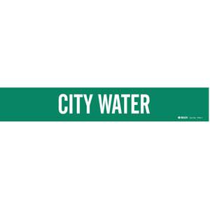 BRADY 7054-1HV Rohrmarkierer City Water Green 8 Zoll oder größer | AE9WVV 6N628