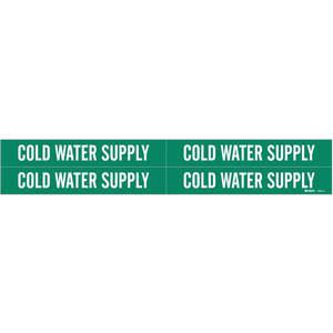 BRADY 7057-4 Rohrmarkierer Kaltwasserversorgung 3/4 bis 2-3/8 Zoll | AE2ZPW 5ACP0