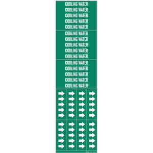 BRADY 7070-3C Rohrmarkierer Kühlwasser grün bis 3/4 Zoll | AE2ZQW 5ACT3
