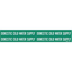 BRADY 7086-4 Rohrmarkierer für die häusliche Kaltwasserversorgung | AE2ZRX 5ACV9