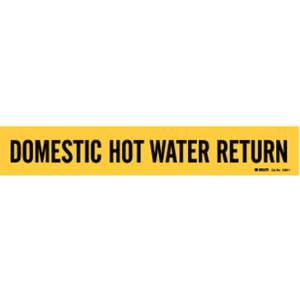 BRADY 7088-1 Pipe Marker Domestic Hot Water Return Y | AE2ZRZ 5ACW1