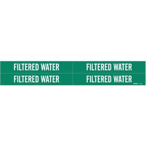 BRADY 7105-4 Pipe Marker Filter Water Green 3/4 To 2-3/8 In | AE2ZUF 5ACZ3