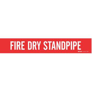 BRADY 7108-1 Pipe Marker Fire Dry Stand Pipe Red | AF4WGT 9MDR1
