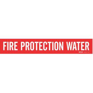 BRADY 7110-1 Pipe Marker Fire Protection Water Red | AE9TDY 6M412