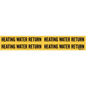 BRADY 7129-4 Pipe Marker Heating Water Return 3/4 To 2-3/8 | AE2ZVX 5ADD6