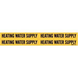 BRADY 7130-4 Pipe Marker Heating Water Supply 3/4 To 2-3/8 | AE2ZVZ 5ADD8