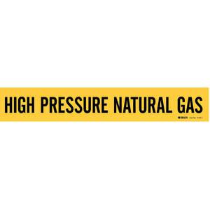 BRADY 7139-1 Pipe Marker High Pressure Natural Gas Y | AF4RWG 9HV75