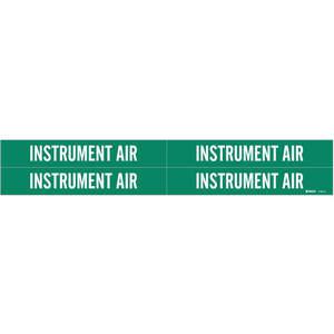 BRADY 7167-4 Rohrmarkierer Instrument Air Green 3/4 bis 2-3/8 Zoll | AE2ZXK 5ADH2