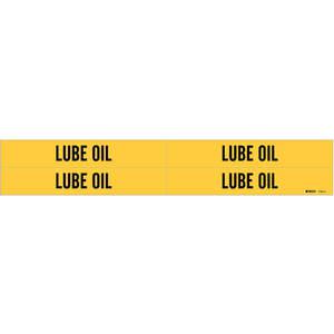 BRADY 7181-4 Pipe Marker Lube Oil Yellow 3/4 To 2-3/8 In | AE2ZXY 5ADJ6