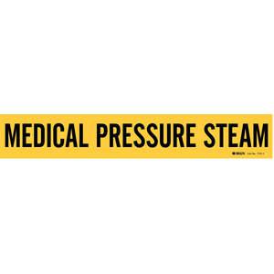 BRADY 7191-1 Pipe Marker Medium Pressure Steam Yellow | AF4YFL 9PV54