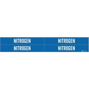 BRADY 7200-4 Pipe Marker Nitrogen Blue 3/4 To 2-3/8 In | AE2ZYJ 5ADK6