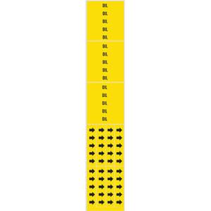 BRADY 7204-3C Pipe Marker Oil Yellow 3/4 Inch Or Less | AE2ZYR 5ADL6