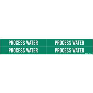 BRADY 7224-4 Pipe Marker Process Water 3/4 To 2-3/8 In | AE2ZZL 5ADP7