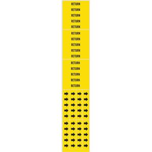 BRADY 7244-3C Pipe Marker Return Yellow 3/4 Inch Or Less | AE3AAF 5ADU0