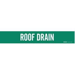 BRADY 7247-1 Rohrmarkierungs-Dachablauf, grün, 2-1/2 bis 7-7/8 Zoll | AE3AAG 5ADU1