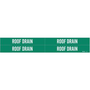 BRADY 7247-4 Rohrmarkierungs-Dachablauf, grün, 3/4 bis 2-3/8 Zoll | AE3AAK 5ADU4