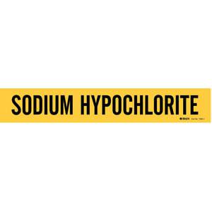 BRADY 7264-1 Pipe Marker Sodium Hypochlorite Yellow | AF4DZV 8TM99