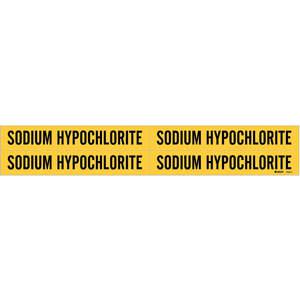 BRADY 7264-4 Pipe Marker Sodium Hypochlorite 3/4 To 2-3/8 | AF3TBM 8CPM1