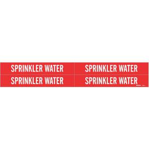 BRADY 7269-4 Pipe Marker Sprinkler Water 3/4 To 2-3/8 In | AE9TEM 6M466