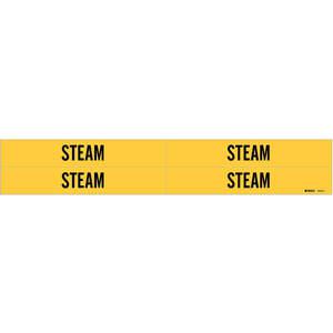 BRADY 7270-4 Pipe Marker Steam Yellow 3/4 To 2-3/8 In | AD9JLM 4T618