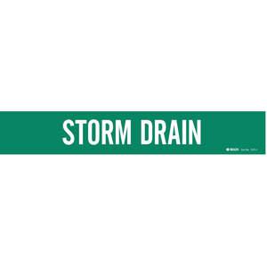 BRADY 7273-1HV Pipe Marker Storm Drain Green 8 Inch Or Larger | AE9WVC 6N606