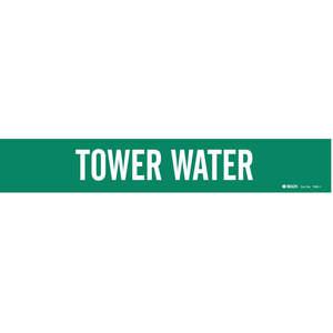 BRADY 7285-1 Pipe Marker Tower Water 2-1/2 To 7-7/8 In | AE9TDU 6M404